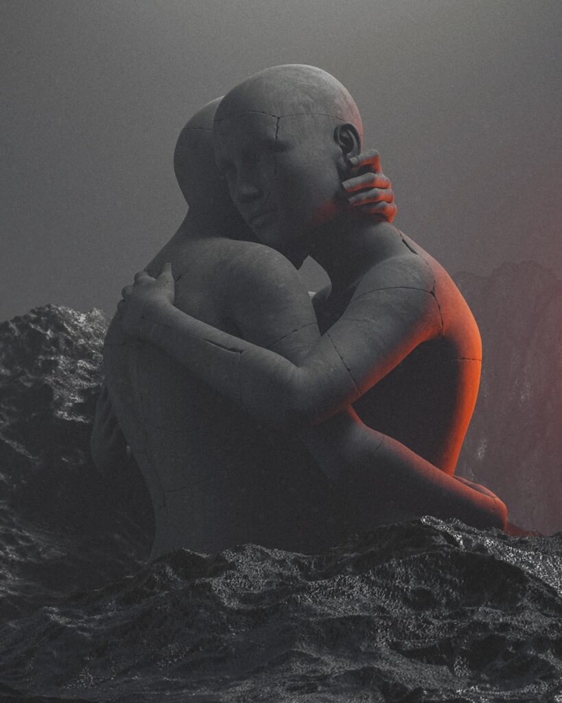 a person in a body of water
